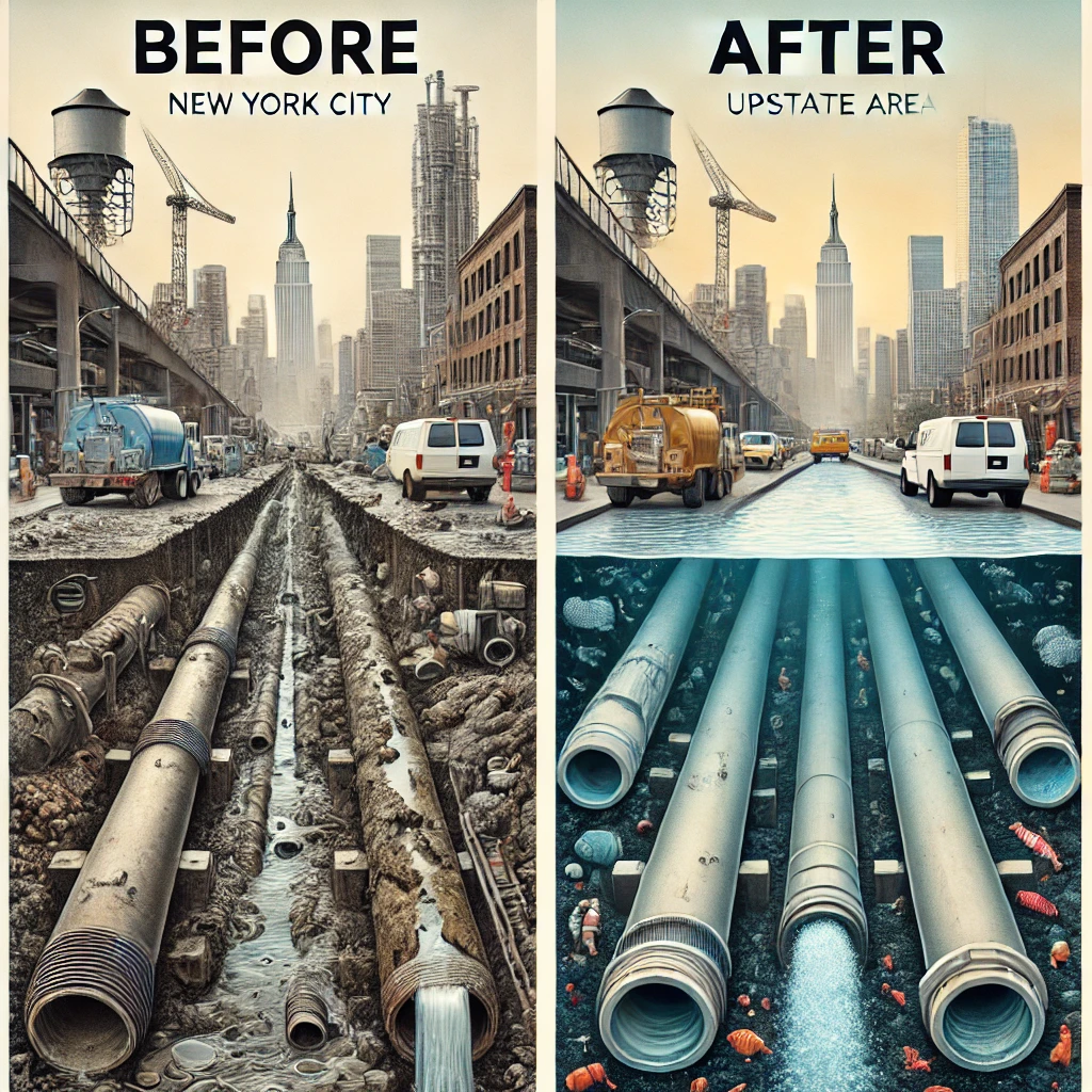 Before and After Water Infrastructure Upgrades