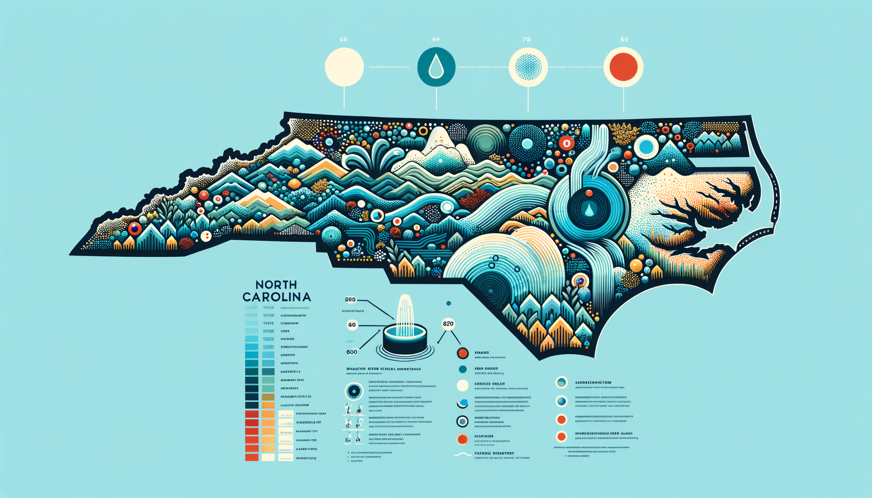 North Carolina Water map