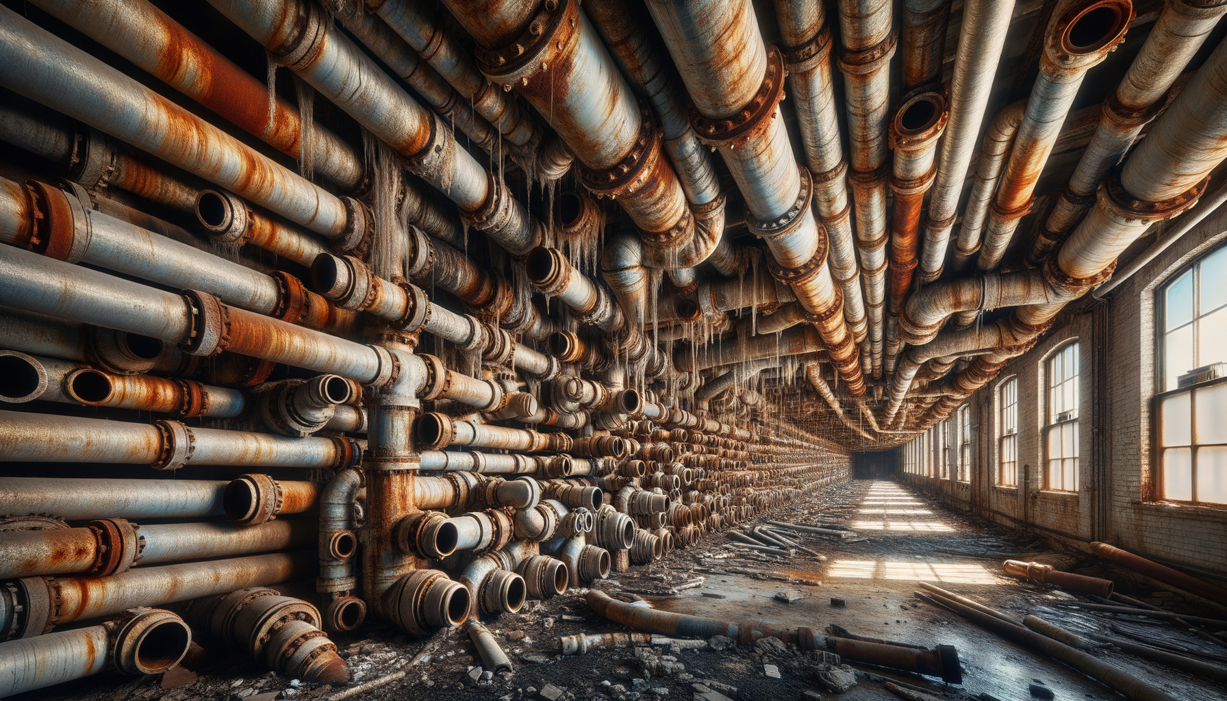 Corroded pipes